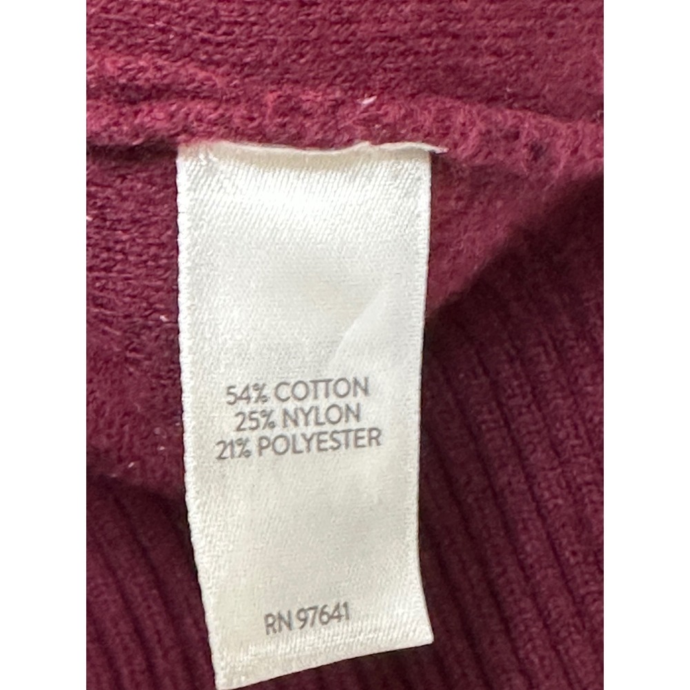 J.Jill Women's Burgundy Red Mock Neck Knit Sweater Top Size S Petite Long Sleeve - Picture 7 of 10